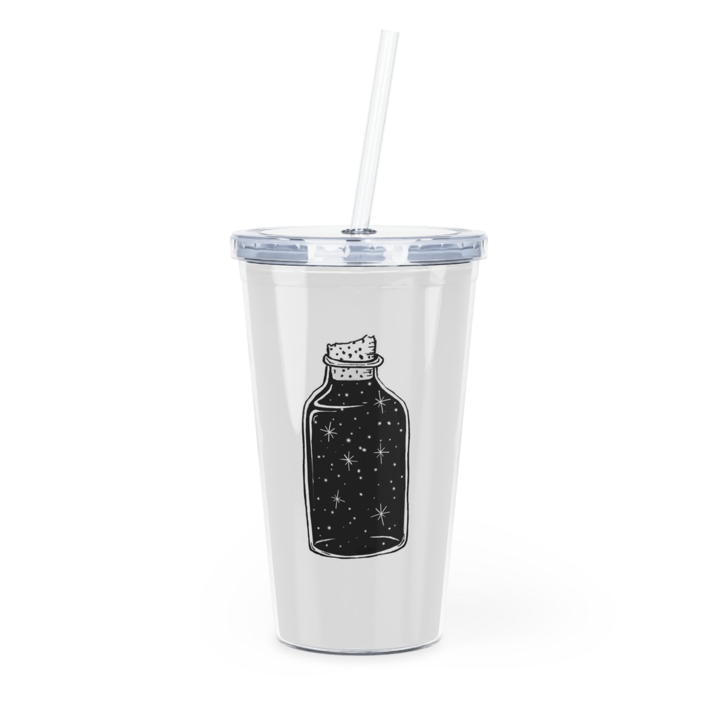 Universe in a Bottle Plastic Tumbler with Straw