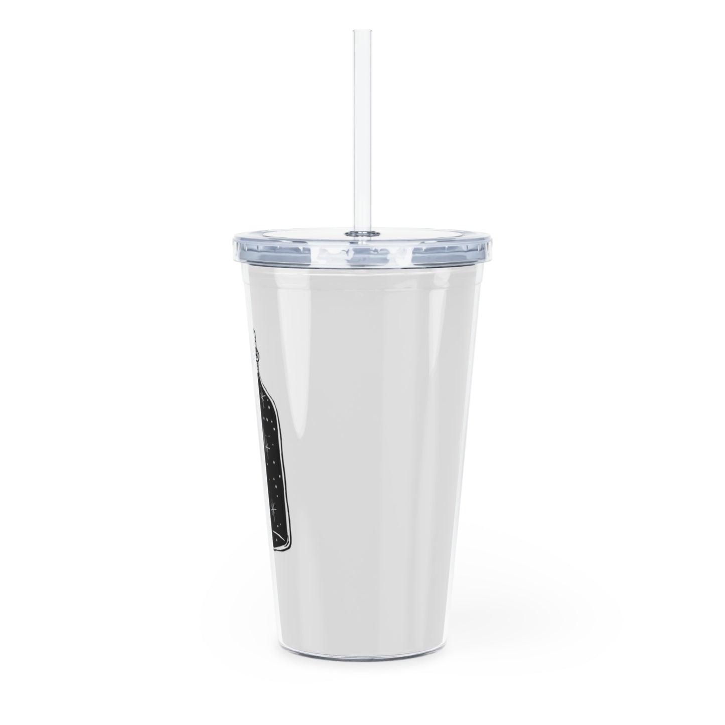 Universe in a Bottle Plastic Tumbler with Straw